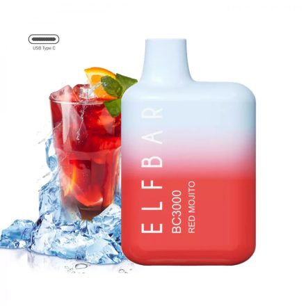 ELF BAR BC3000 - RED MOJITO 5% - DOBÍJATEĽNÉ