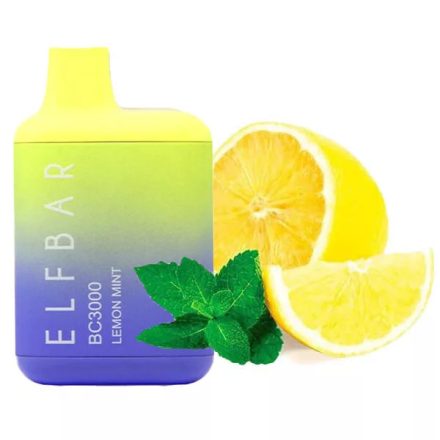 ELF BAR BC3000 - LEMON MINT 5% - DOBÍJATEĽNÉ