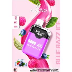 Aivono 8000 - Nicotine Free 0% jednorazový vape s príchuťou blue razz ice a 8000 ťahmi Aivono 8000 - Nicotine Free 0% jednorazový vape s príchuťou blue razz ice a 8000 ťahmi