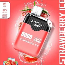 Aivono 8000 - Nicotine Free 0% jednorazový vape s príchuťou jahodový ľad a 8000 ťahmi Aivono 8000 - Nicotine Free 0% jednorazový vape s príchuťou jahodový ľad a 8000 ťahmi