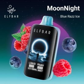 Jednorazová e-cigareta Elfbar MoonNight 40000 Blue Razz Ice 5 % so zakriveným displejom