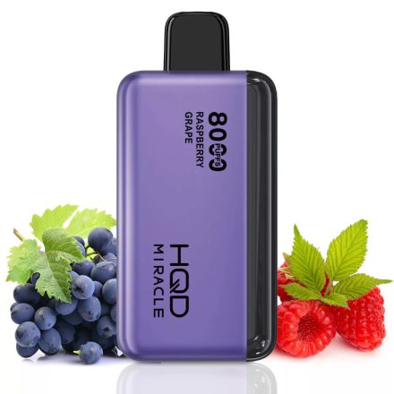 HQD MIRACLE 8000 5% - Raspberry Grape - DOBÍJATEĽNÉ