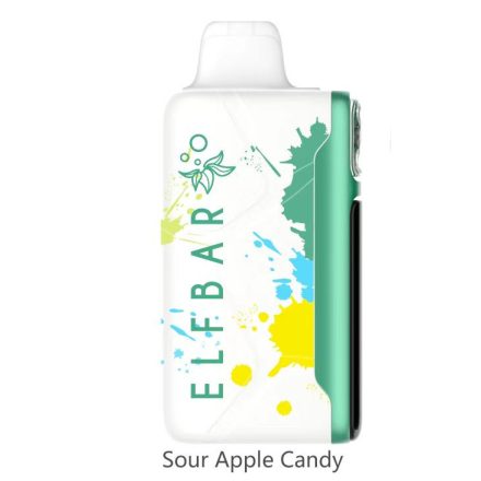 ELF BAR SOUR KING 40000 vape s príchuťou kyslého jablkového cukríka, 40000 potiahnutí