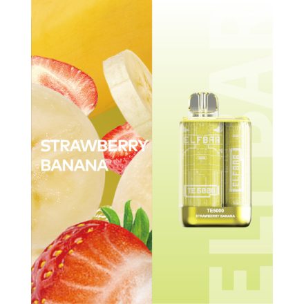 ELF BAR TE5000 - Strawberry Banana 5% - DOBÍJATEĽNÉ