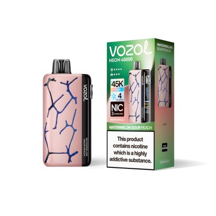 VOZOL NEON 45000 - WATERMELON SOUR PEACH 5% NICOTINE